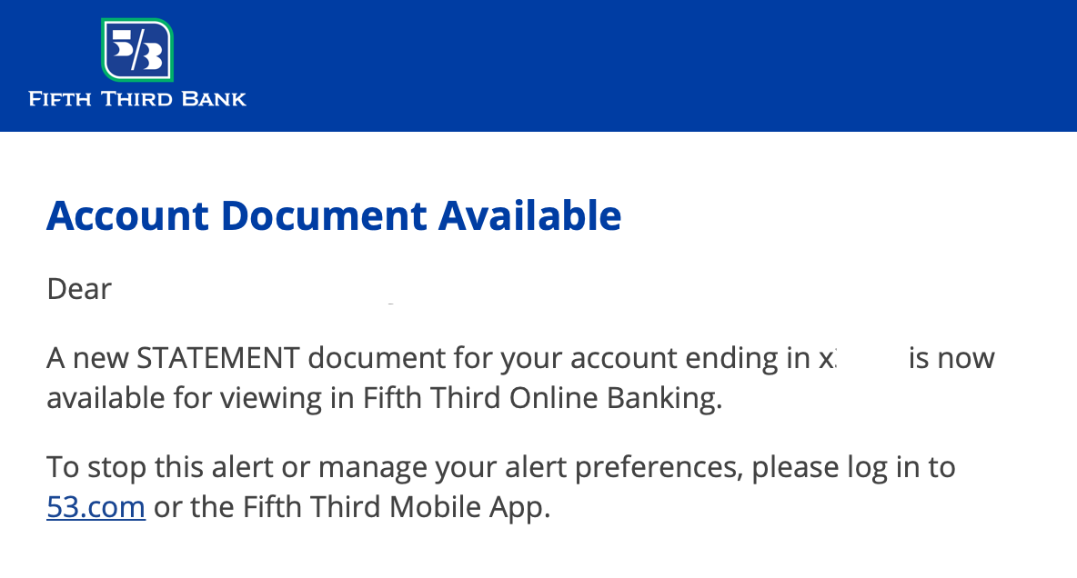 Fifth Third New Document Available