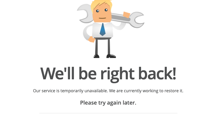 Zoho Service Temporarily Unavailable