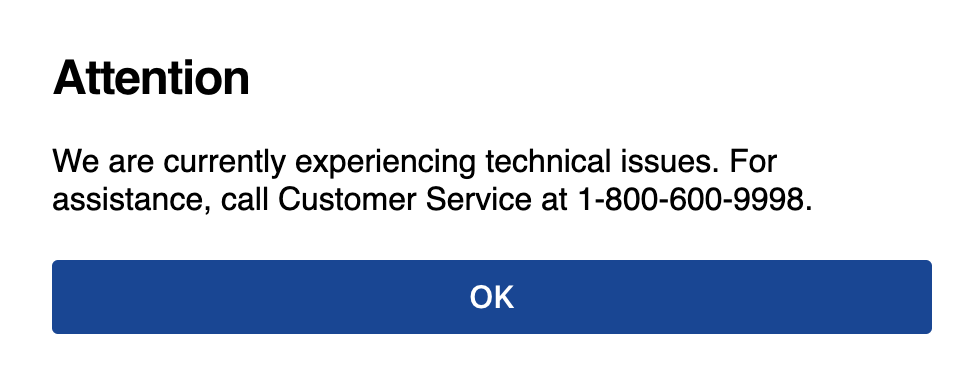 Fifth Third Bank Technical Issues