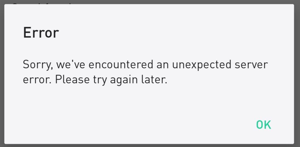 Robinhood App Error Sorry Unexpected