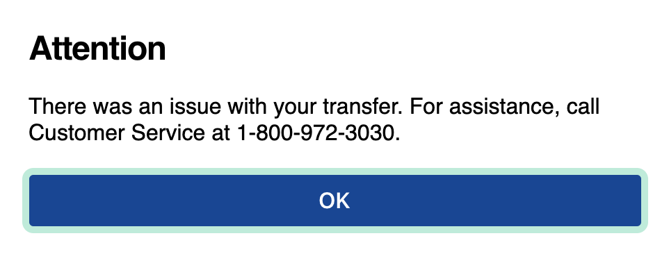 Fifth Third Bank Issue With Transfer