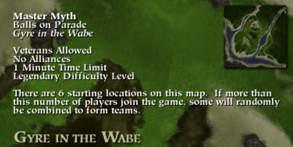 Myth Ii Soulblighter Multiplayer Map Level Gyre In The Wabe