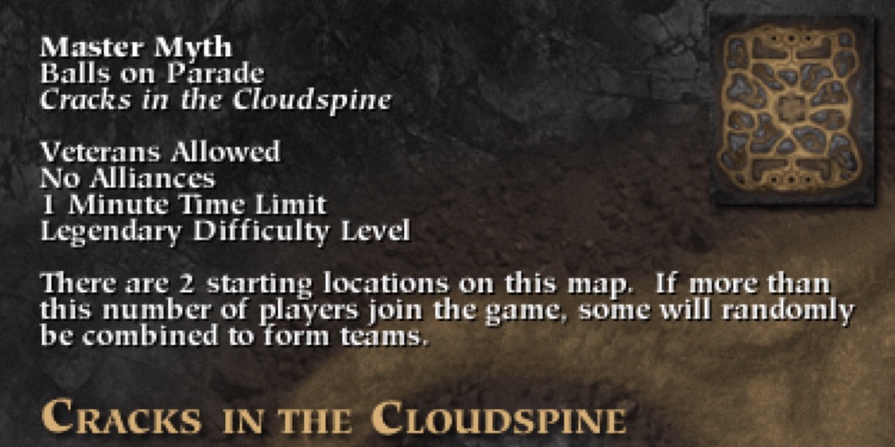 Myth Ii Soulblighter Multiplayer Map Level Cracks In The Cloudspine