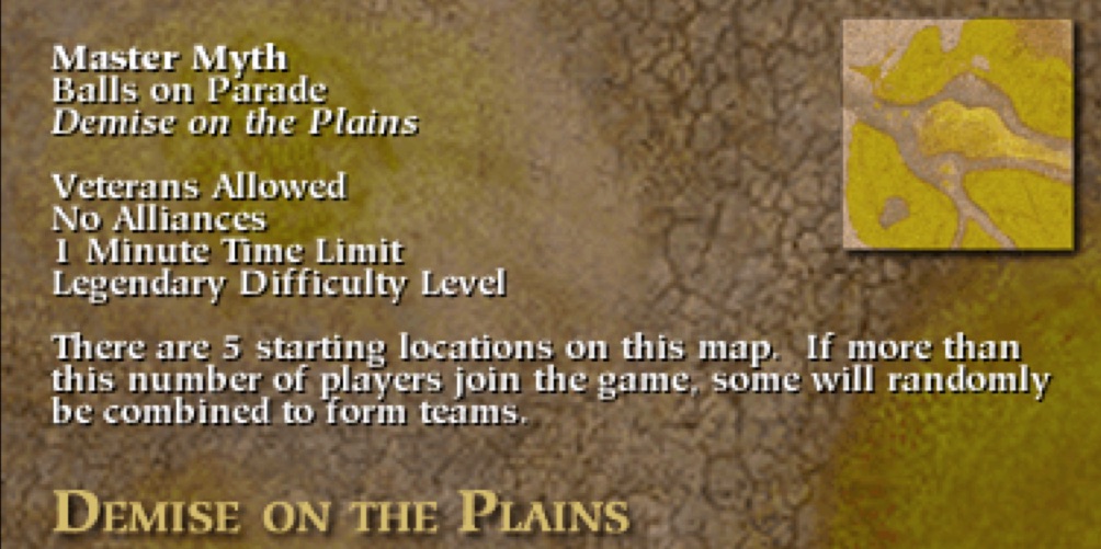 Myth Ii Soulblighter Multiplayer Map Level Demise On The Plains
