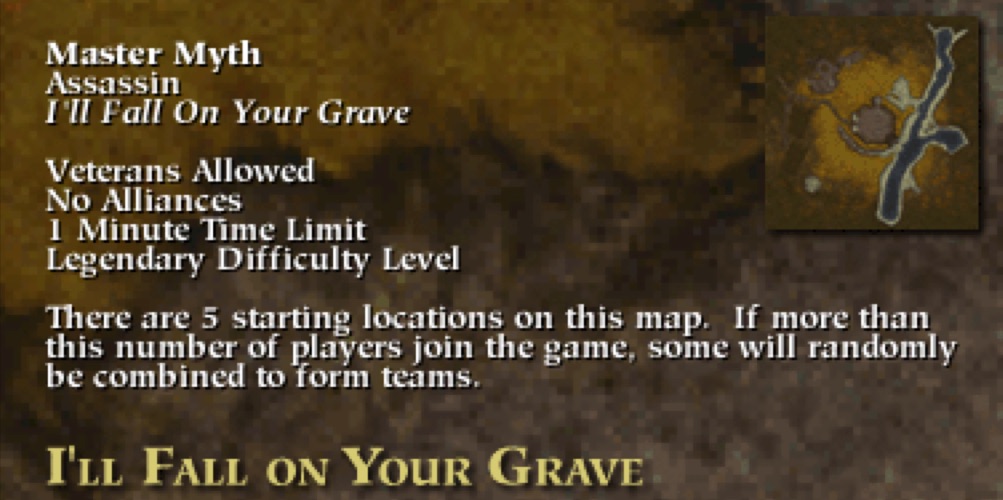Myth Ii Soulblighter Multiplayer Map Level Ill Fall On Your Grave