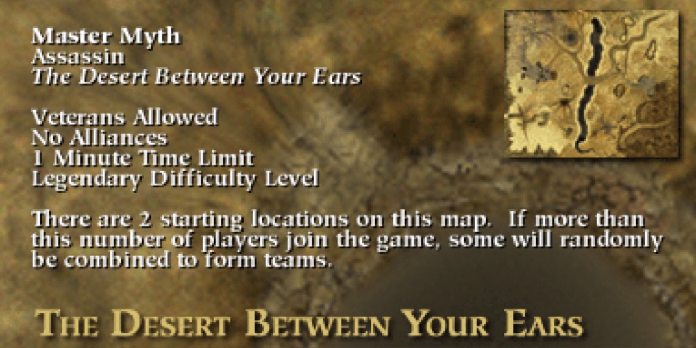 Myth Ii Soulblighter Multiplayer Map Level The Desert Between Your Ears