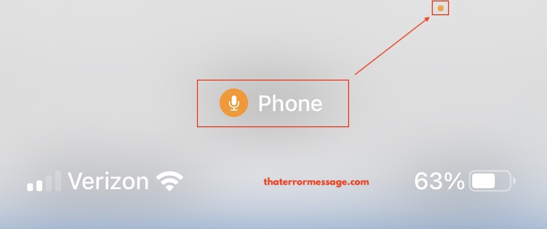 Iphone Orange Dot Control Center