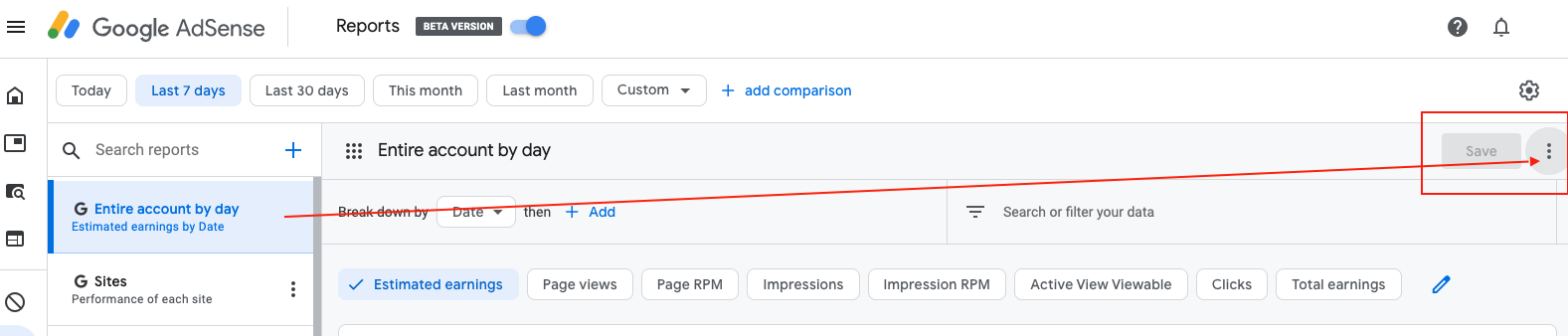 Google Adsense Download Legacy Data Reports 1