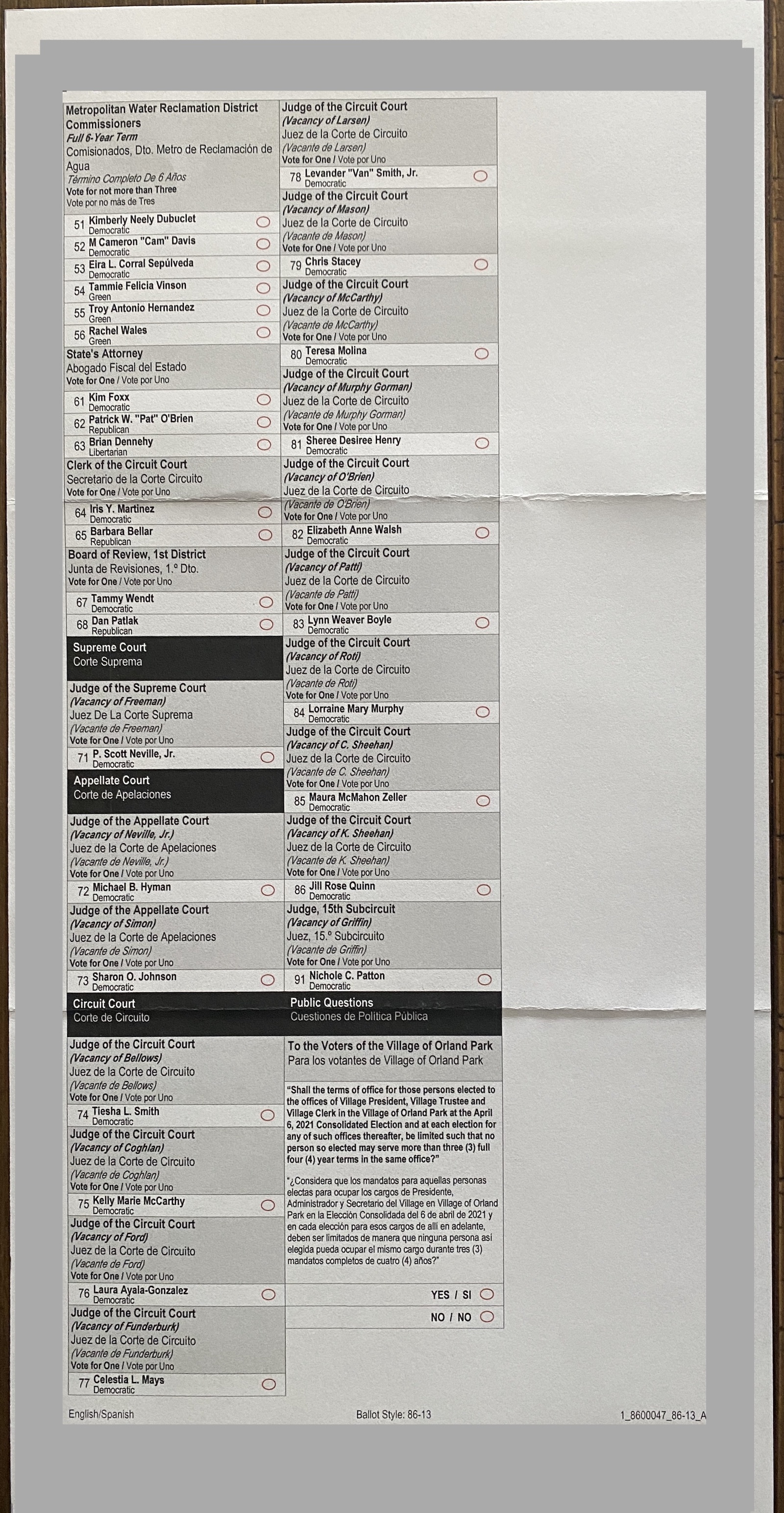 Cook County Illinois Mail In Ballot Election 2