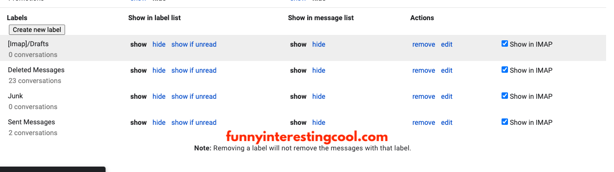 Gmail Imap Labels Created Every Time