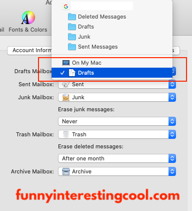 Mac Mail Gmail Imap Account Store Messages On My Mac