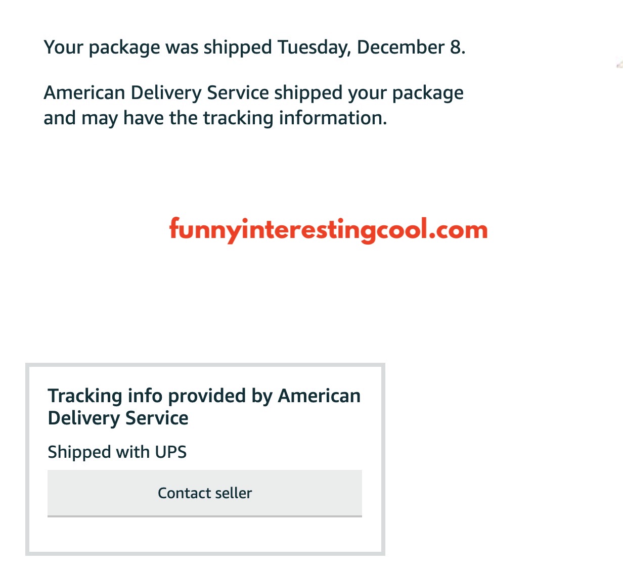 Tracking Info Provided By American Delivery Service