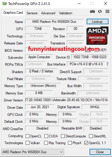 Techpowerup Gpu Z W6800x Duo Info 1