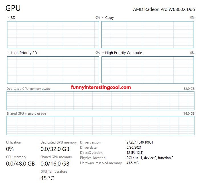 Amd Radeon Pro W6800x Duo Task Manager Boot Camp