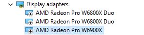 Amd Radeon Pro W6900x W6800X Duo Device Manager Boot Camp 3