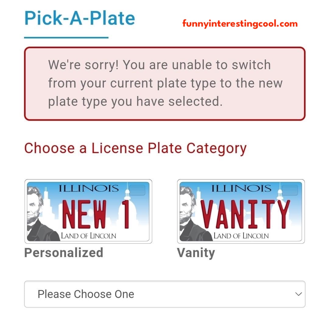 Cyberdrive Illinois Personal Vanity Plate Cant Swtich
