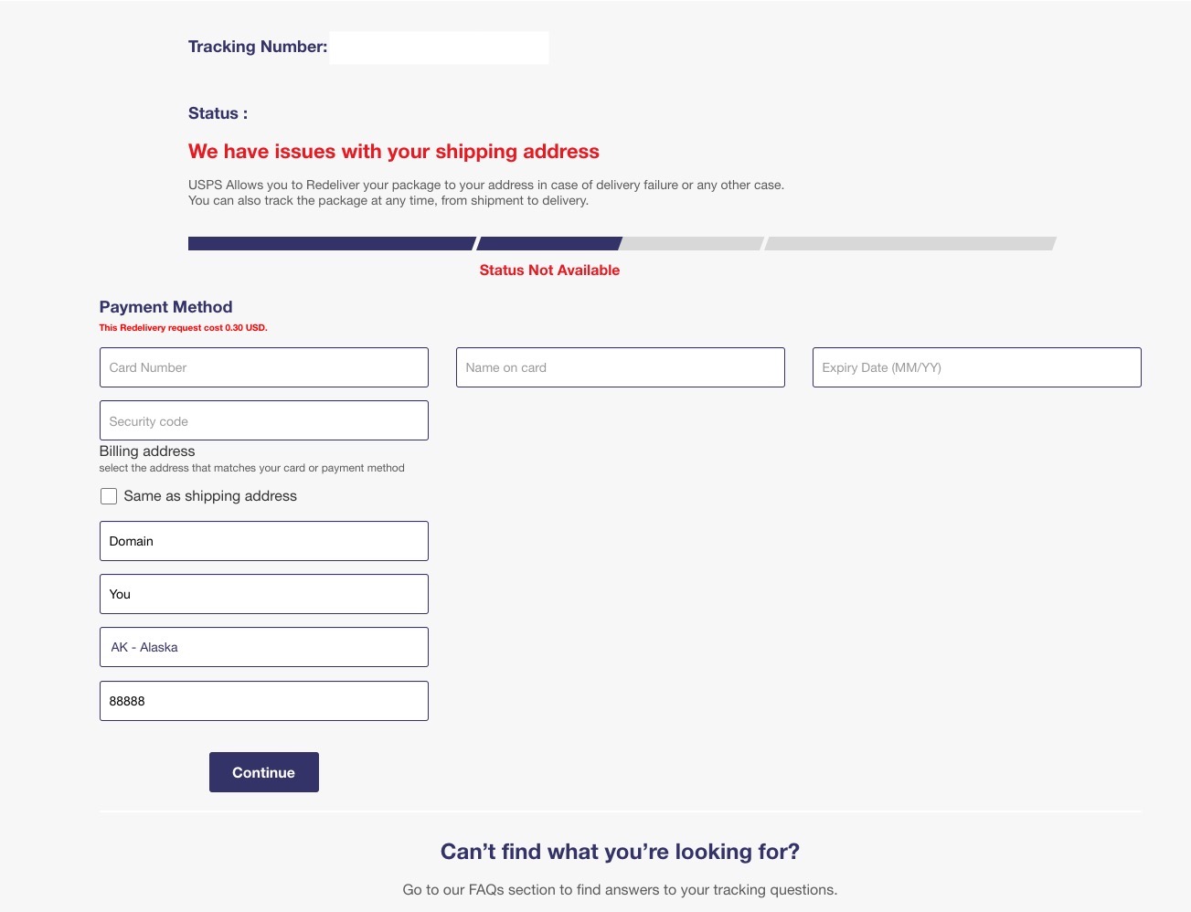 Fake Usps Site