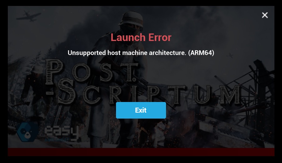 Unsupported Host Machine Architecture Arm64 Post Scriptum