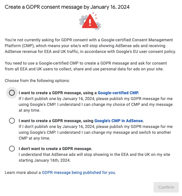Create A Gdpr Consent Message Google Adsnse