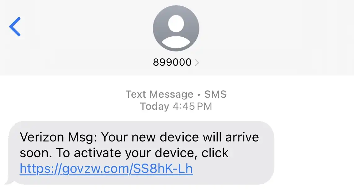 Verizon Device Message Text