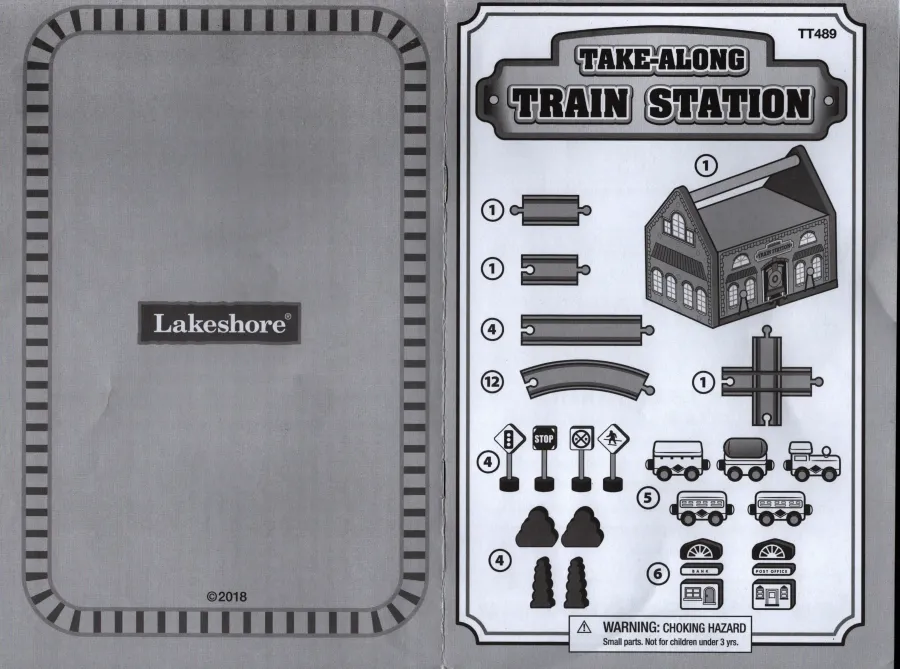 Take Along Train Station Wooden Set Instructions Manual 1